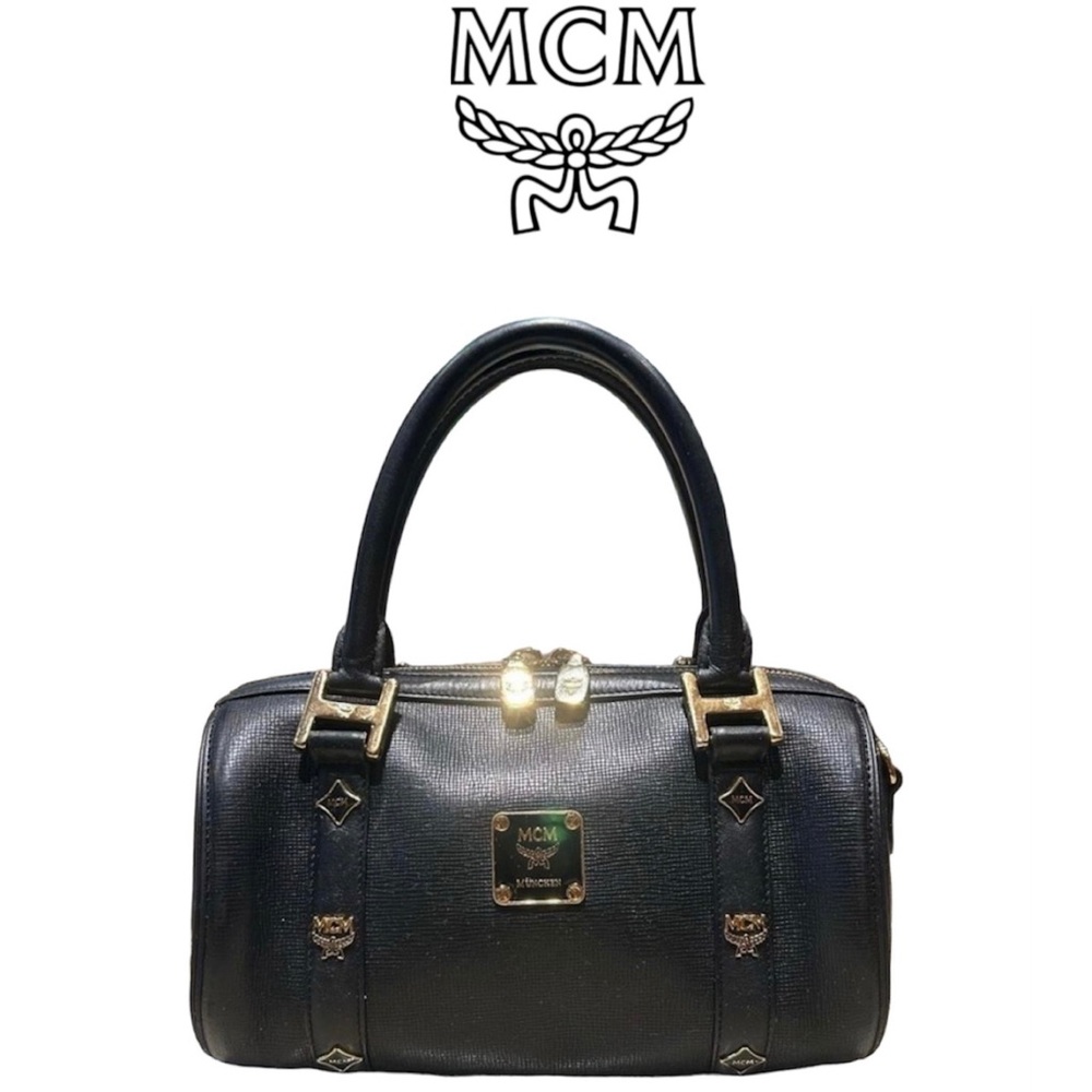 💯 MCM | Papillon Studded Leather Bag
